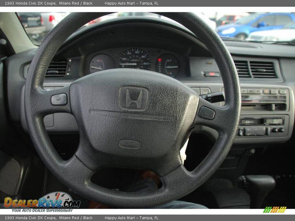 1993 Honda Civic DX Coupe Milano Red / Black Photo #9
