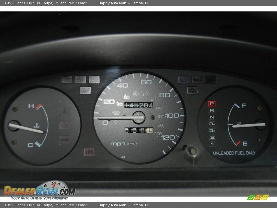 1993 Honda Civic DX Coupe Milano Red / Black Photo #10