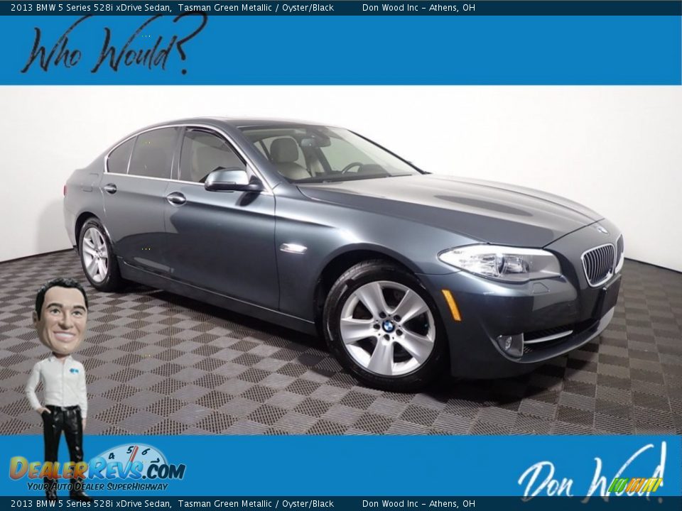 2013 BMW 5 Series 528i xDrive Sedan Tasman Green Metallic / Oyster/Black Photo #1
