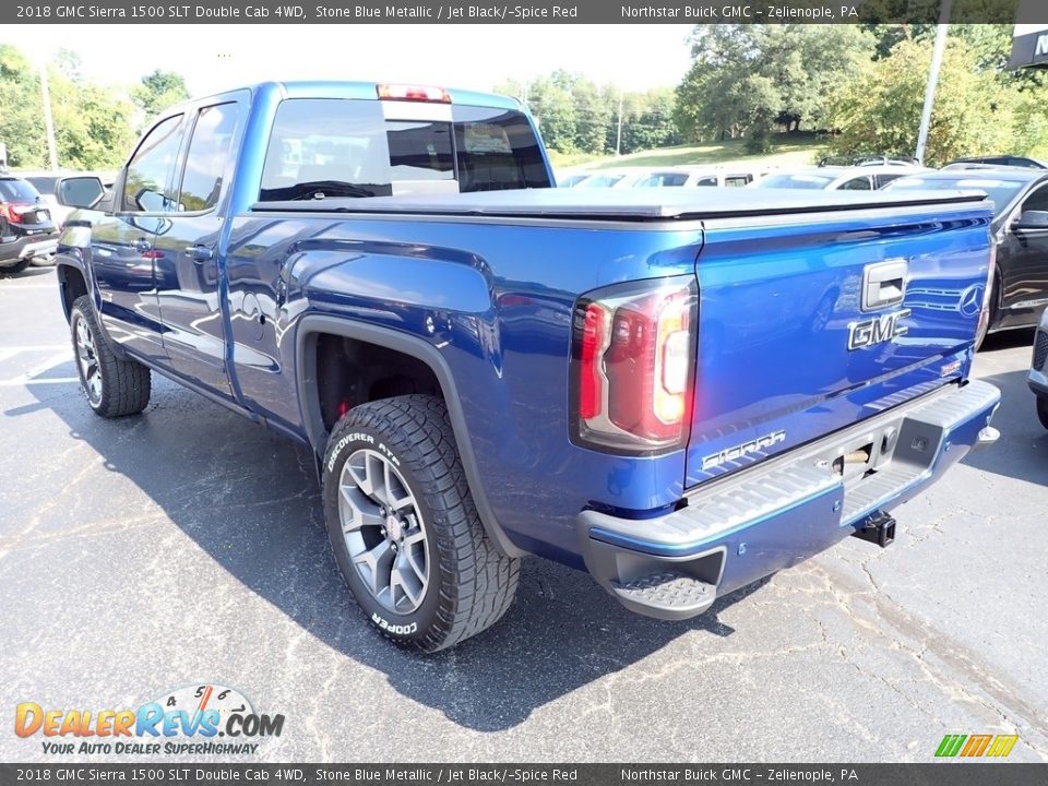 2018 GMC Sierra 1500 SLT Double Cab 4WD Stone Blue Metallic / Jet Black/­Spice Red Photo #3