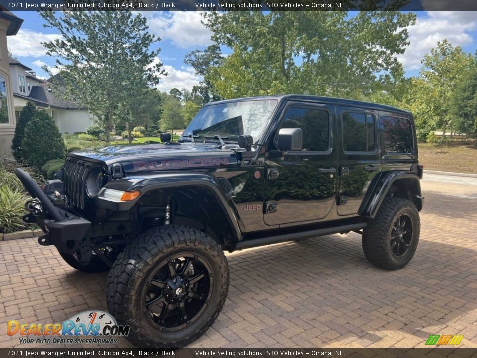 2021 Jeep Wrangler Unlimited Rubicon 4x4 Black / Black Photo #1