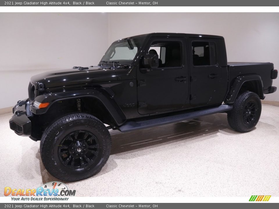 2021 Jeep Gladiator High Altitude 4x4 Black / Black Photo #3