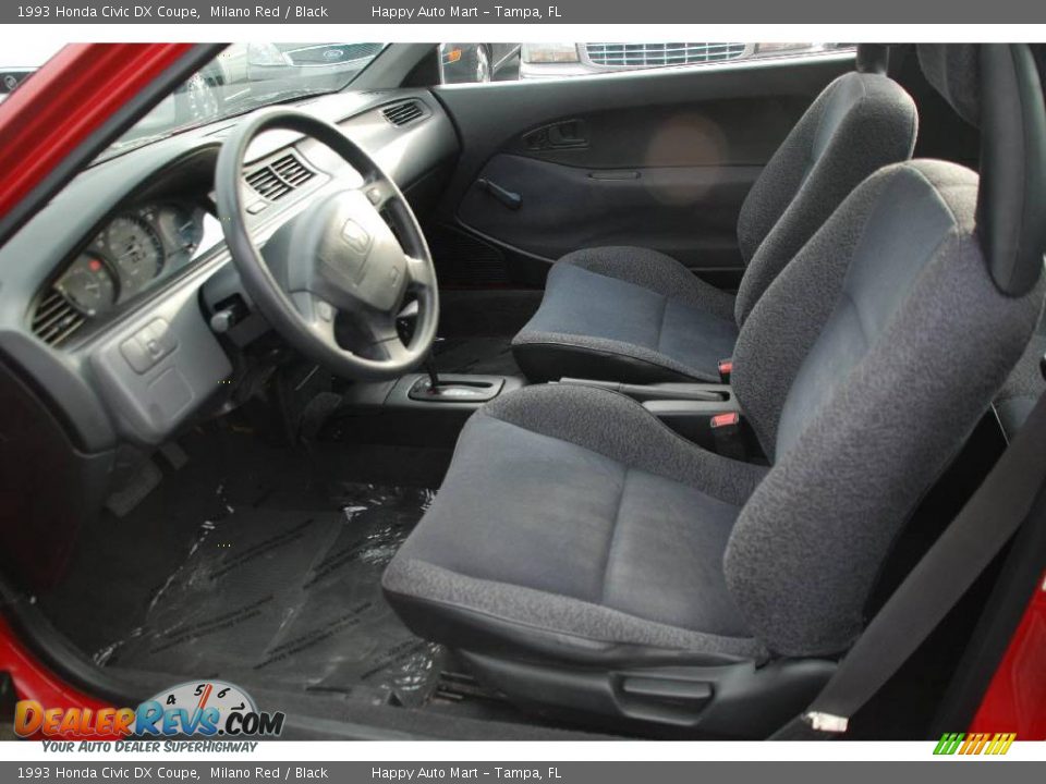 1993 Honda Civic DX Coupe Milano Red / Black Photo #11
