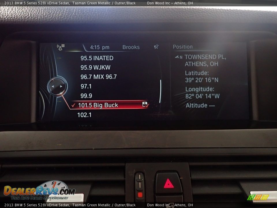 2013 BMW 5 Series 528i xDrive Sedan Tasman Green Metallic / Oyster/Black Photo #25