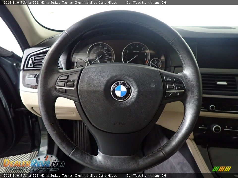 2013 BMW 5 Series 528i xDrive Sedan Tasman Green Metallic / Oyster/Black Photo #26