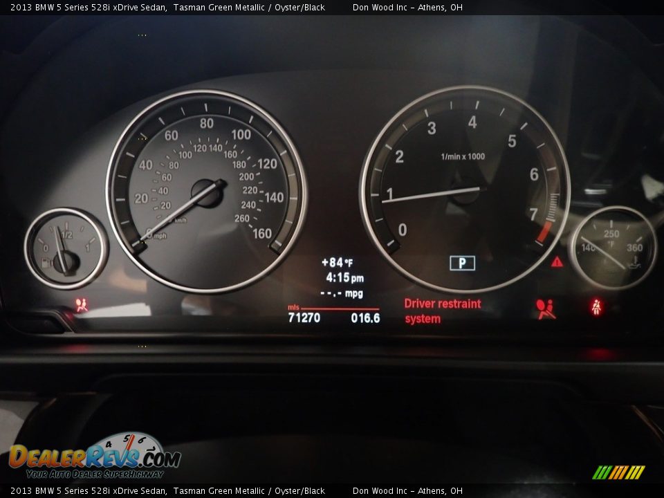 2013 BMW 5 Series 528i xDrive Sedan Tasman Green Metallic / Oyster/Black Photo #27