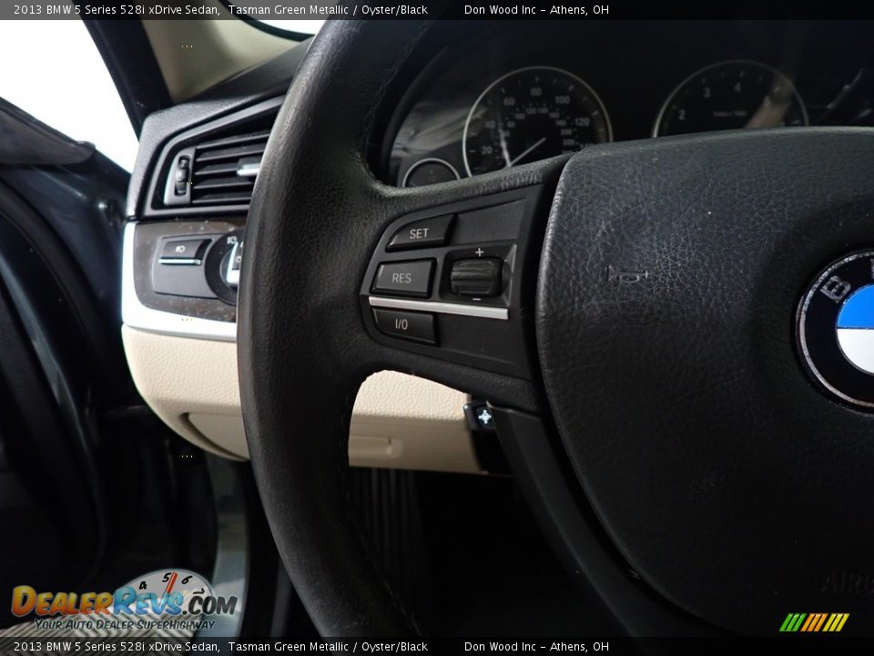 2013 BMW 5 Series 528i xDrive Sedan Tasman Green Metallic / Oyster/Black Photo #28