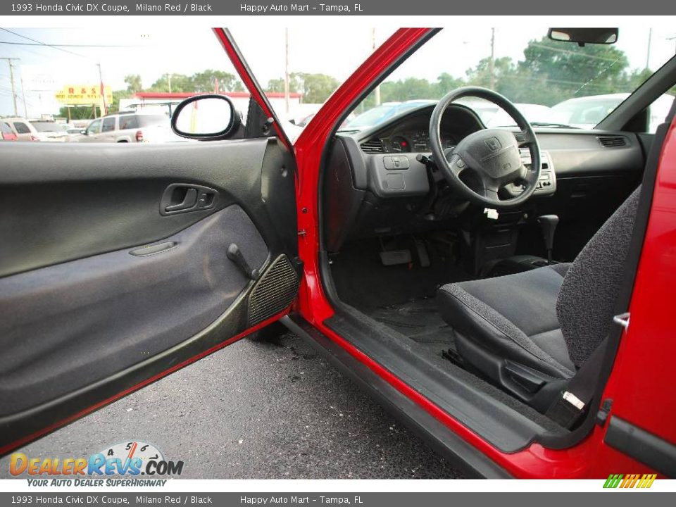 1993 Honda Civic DX Coupe Milano Red / Black Photo #12