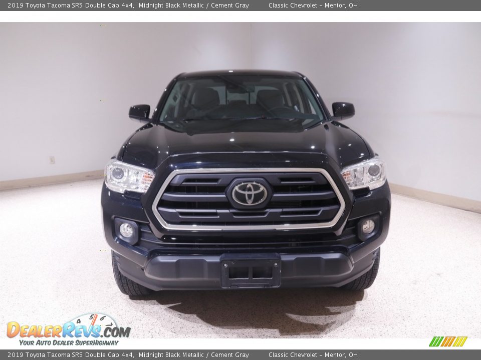 2019 Toyota Tacoma SR5 Double Cab 4x4 Midnight Black Metallic / Cement Gray Photo #2