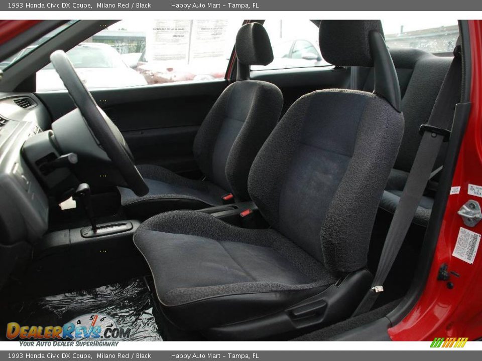 1993 Honda Civic DX Coupe Milano Red / Black Photo #13