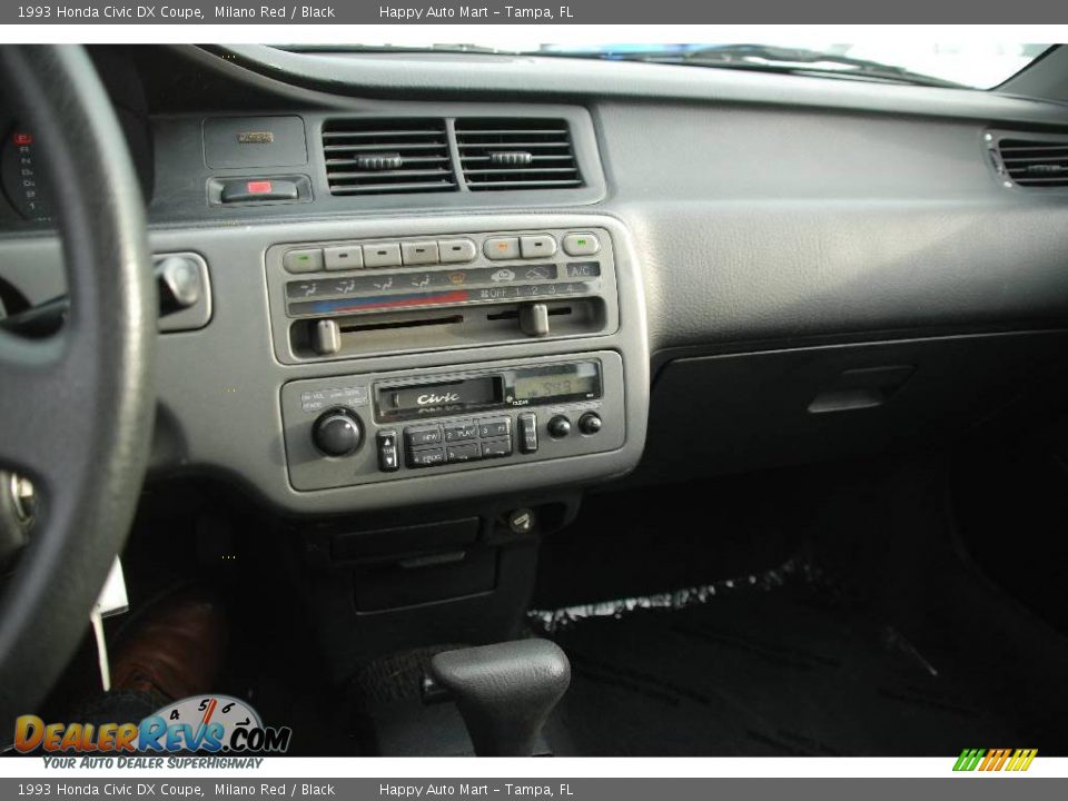 1993 Honda Civic DX Coupe Milano Red / Black Photo #14