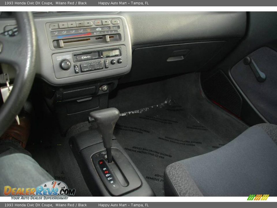 1993 Honda Civic DX Coupe Milano Red / Black Photo #15