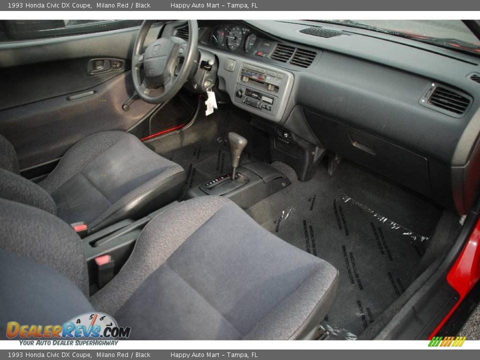 1993 Honda Civic DX Coupe Milano Red / Black Photo #17