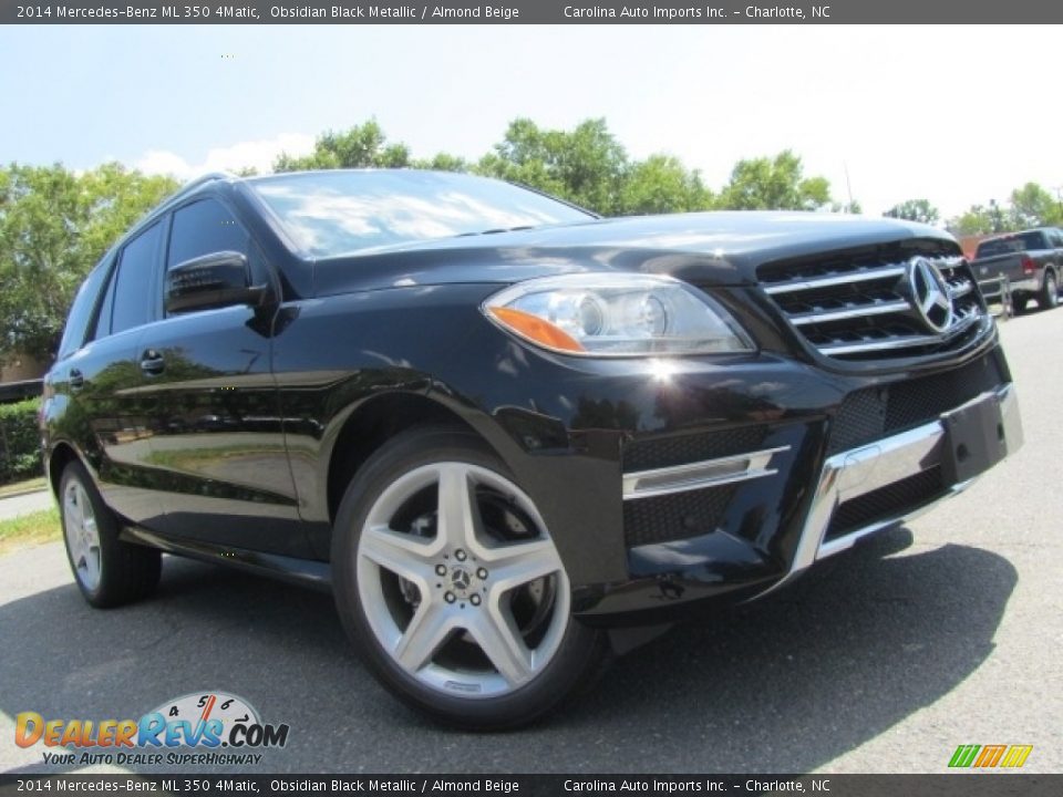 2014 Mercedes-Benz ML 350 4Matic Obsidian Black Metallic / Almond Beige Photo #1