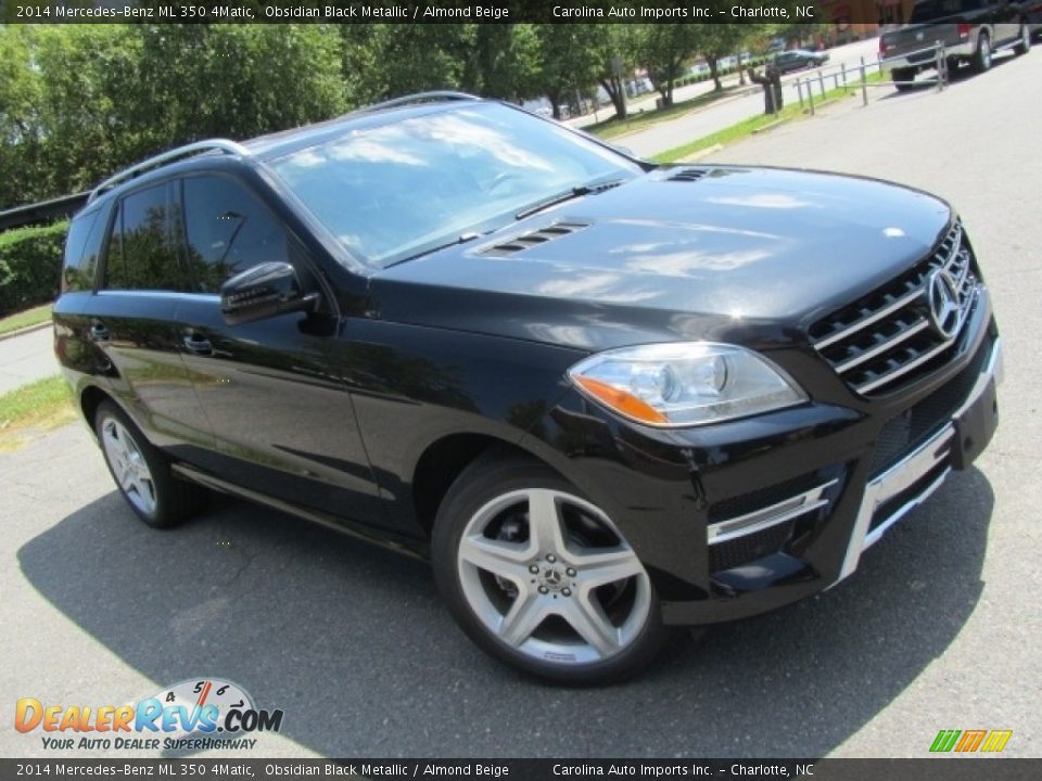 2014 Mercedes-Benz ML 350 4Matic Obsidian Black Metallic / Almond Beige Photo #3