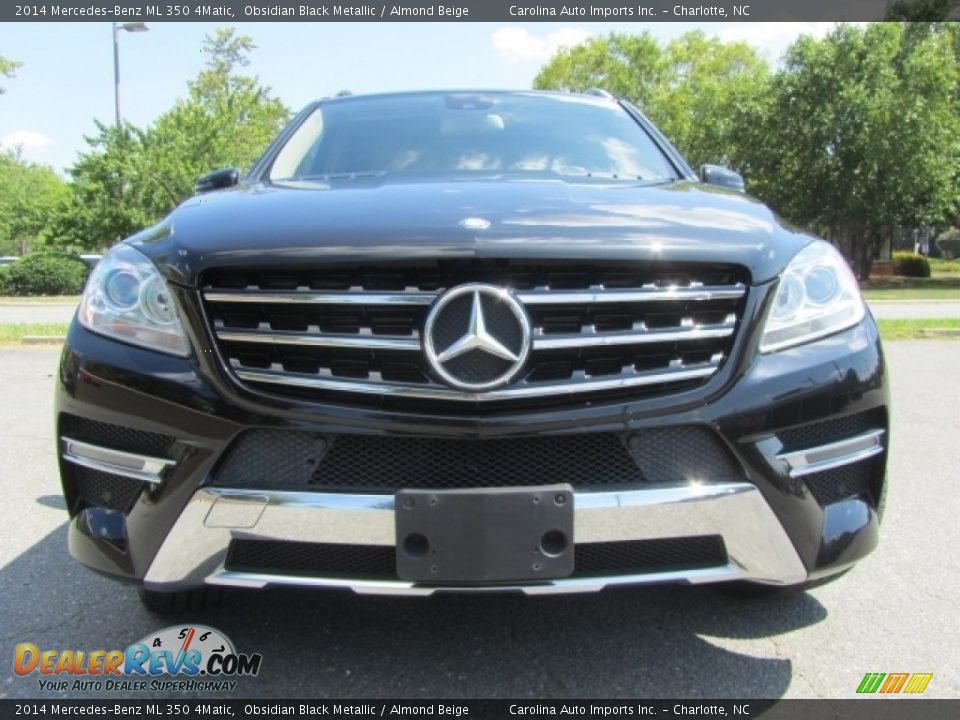 2014 Mercedes-Benz ML 350 4Matic Obsidian Black Metallic / Almond Beige Photo #4