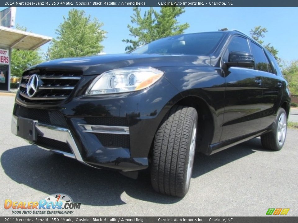 2014 Mercedes-Benz ML 350 4Matic Obsidian Black Metallic / Almond Beige Photo #6