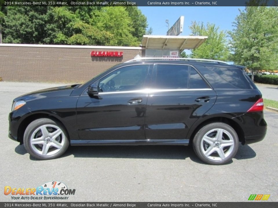 2014 Mercedes-Benz ML 350 4Matic Obsidian Black Metallic / Almond Beige Photo #7