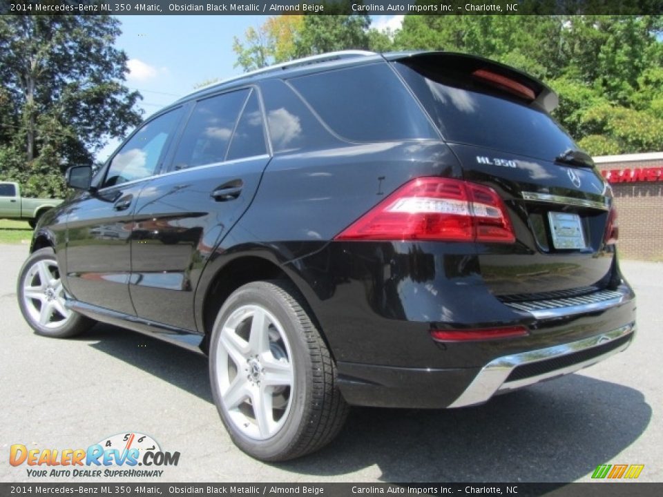 2014 Mercedes-Benz ML 350 4Matic Obsidian Black Metallic / Almond Beige Photo #8