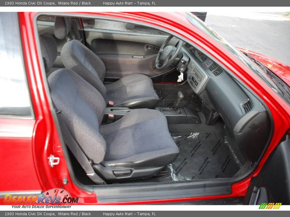 1993 Honda Civic DX Coupe Milano Red / Black Photo #18