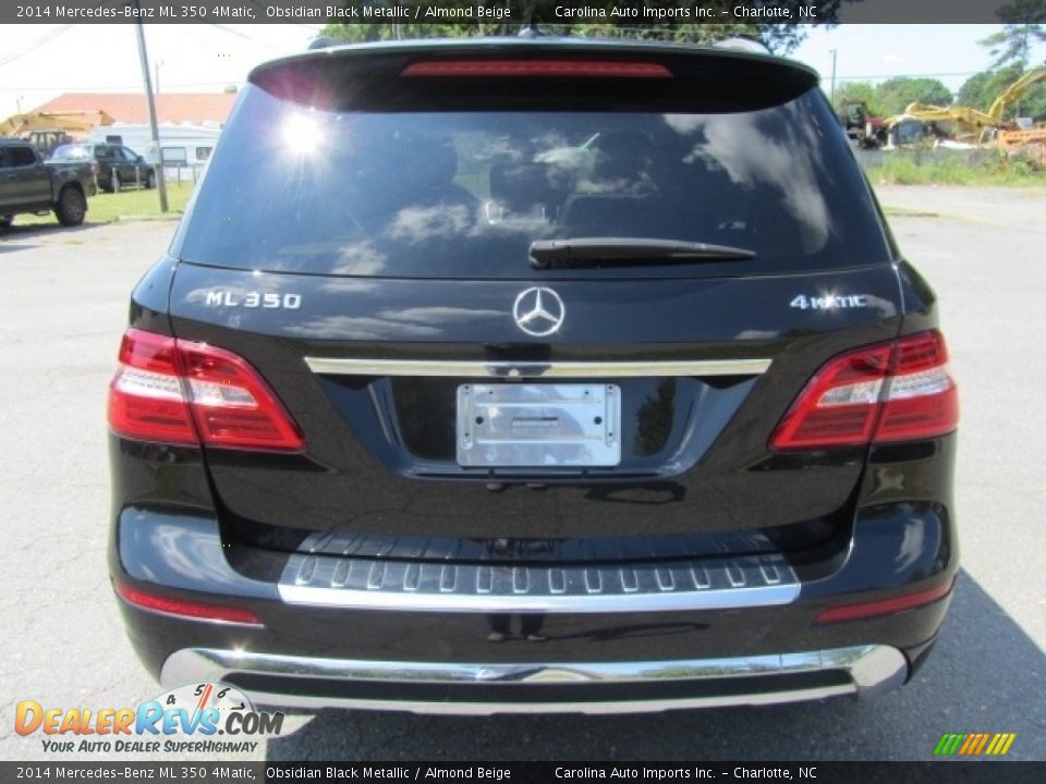 2014 Mercedes-Benz ML 350 4Matic Obsidian Black Metallic / Almond Beige Photo #9