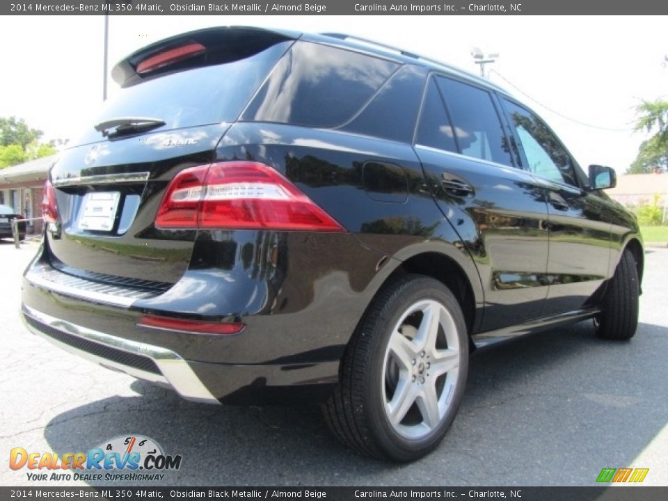 2014 Mercedes-Benz ML 350 4Matic Obsidian Black Metallic / Almond Beige Photo #10