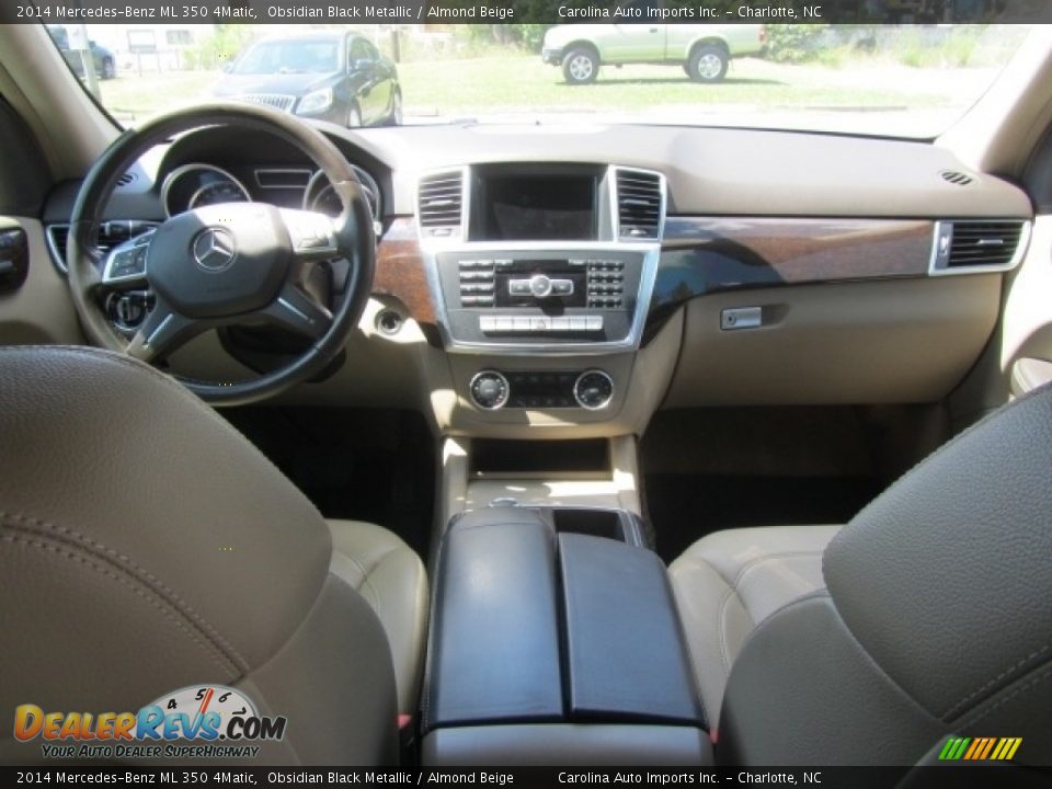 2014 Mercedes-Benz ML 350 4Matic Obsidian Black Metallic / Almond Beige Photo #13