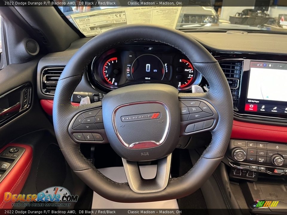 2022 Dodge Durango R/T Blacktop AWD Steering Wheel Photo #6
