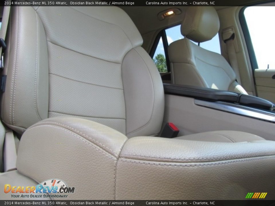 2014 Mercedes-Benz ML 350 4Matic Obsidian Black Metallic / Almond Beige Photo #23