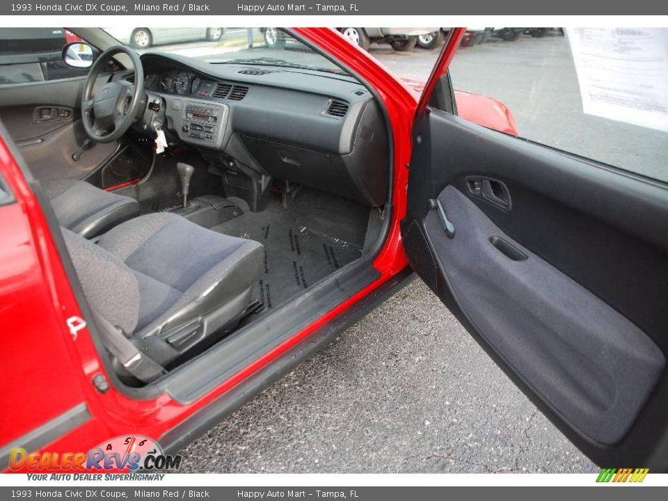 1993 Honda Civic DX Coupe Milano Red / Black Photo #19