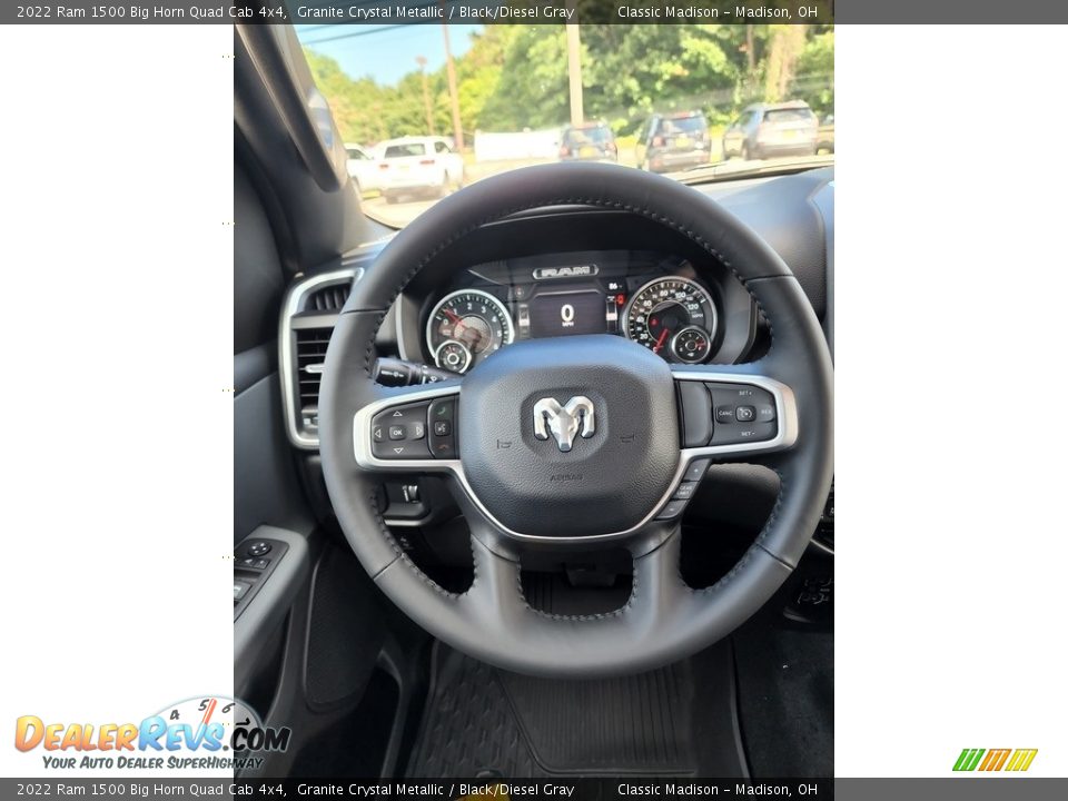 2022 Ram 1500 Big Horn Quad Cab 4x4 Granite Crystal Metallic / Black/Diesel Gray Photo #5