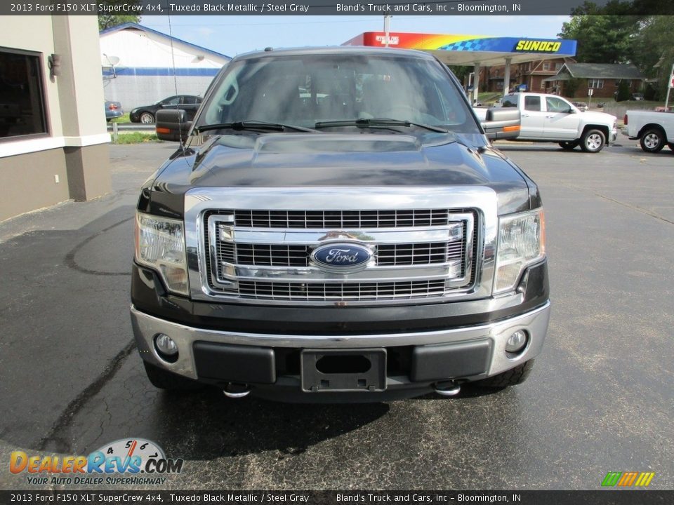 2013 Ford F150 XLT SuperCrew 4x4 Tuxedo Black Metallic / Steel Gray Photo #26