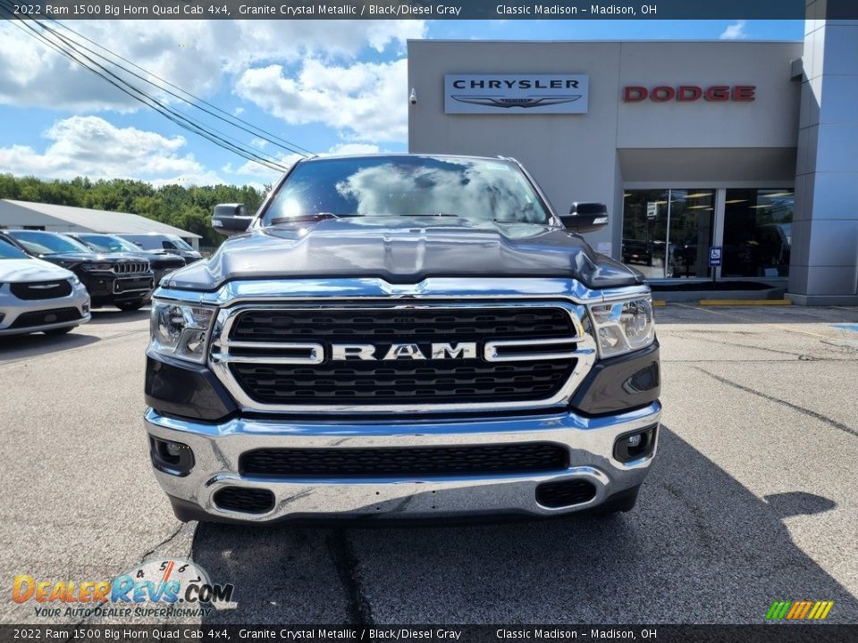 2022 Ram 1500 Big Horn Quad Cab 4x4 Granite Crystal Metallic / Black/Diesel Gray Photo #7