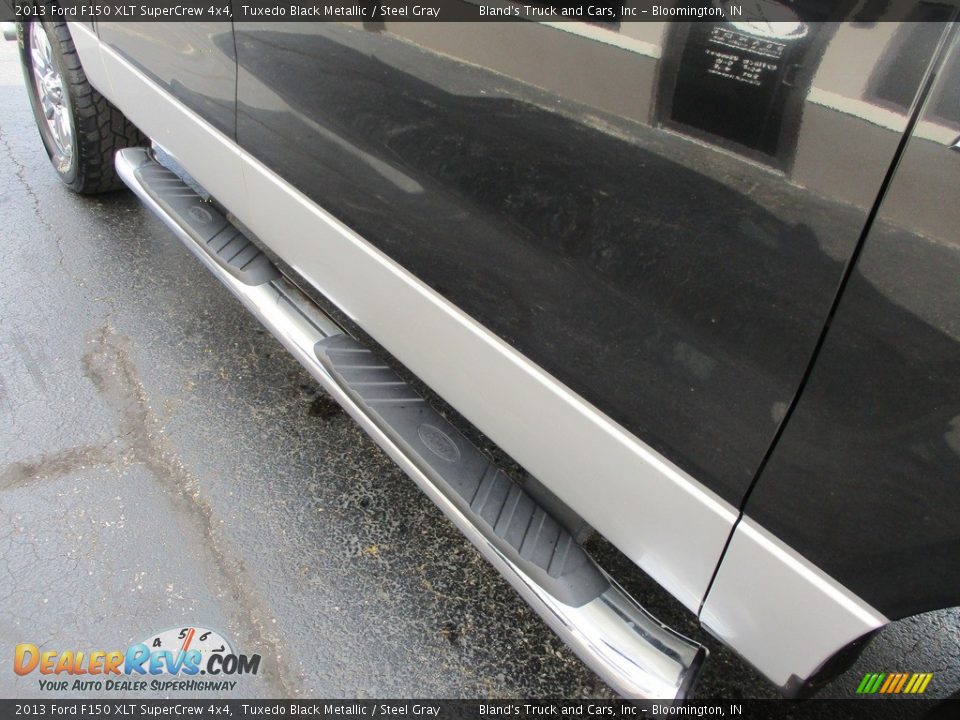 2013 Ford F150 XLT SuperCrew 4x4 Tuxedo Black Metallic / Steel Gray Photo #28