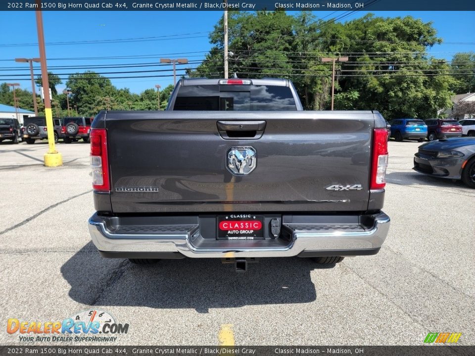 2022 Ram 1500 Big Horn Quad Cab 4x4 Granite Crystal Metallic / Black/Diesel Gray Photo #10