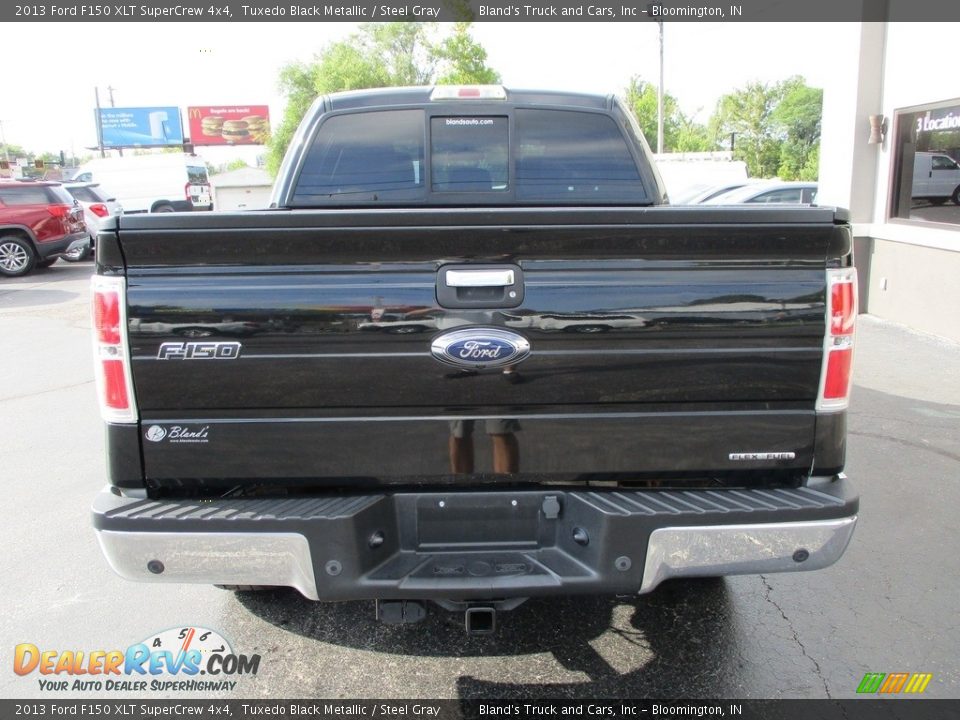 2013 Ford F150 XLT SuperCrew 4x4 Tuxedo Black Metallic / Steel Gray Photo #30