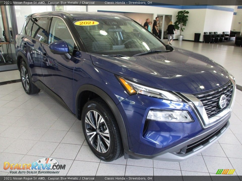 2021 Nissan Rogue SV AWD Caspian Blue Metallic / Charcoal Photo #3