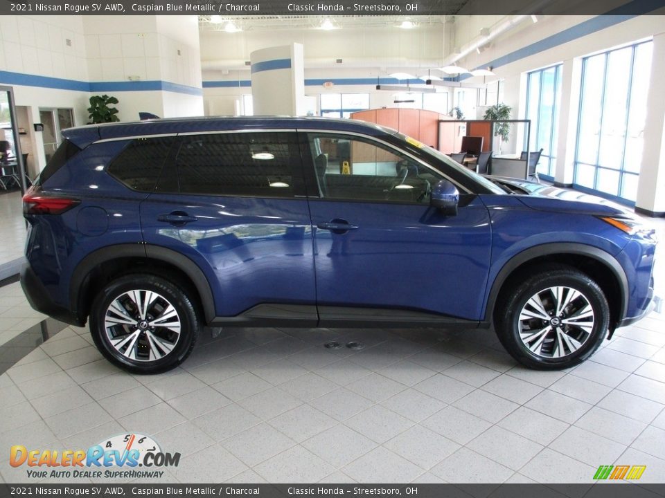 2021 Nissan Rogue SV AWD Caspian Blue Metallic / Charcoal Photo #4