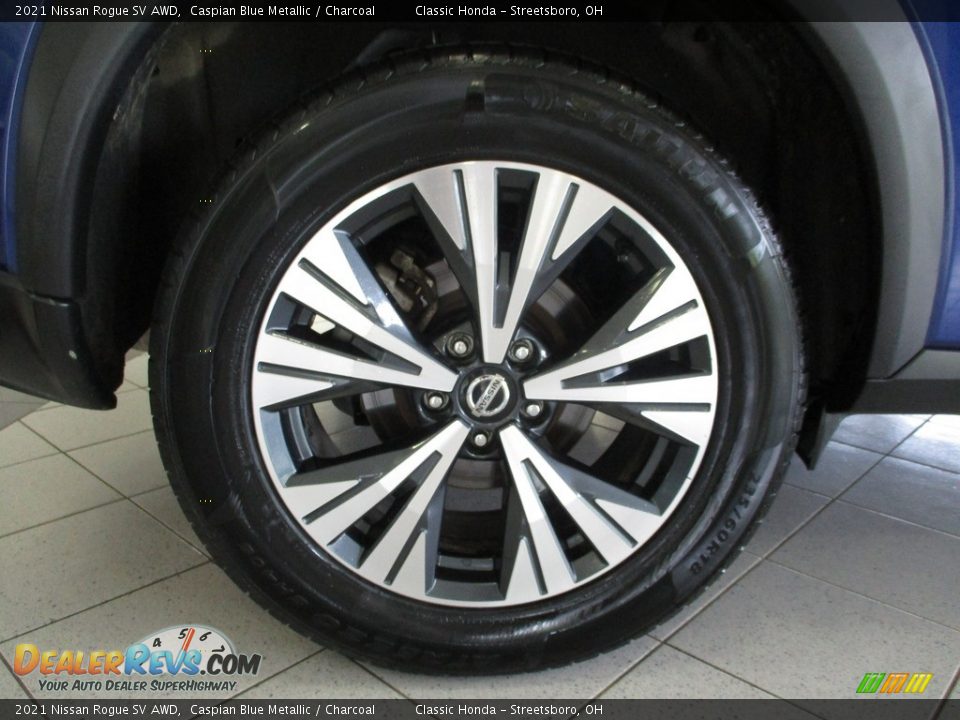2021 Nissan Rogue SV AWD Caspian Blue Metallic / Charcoal Photo #6