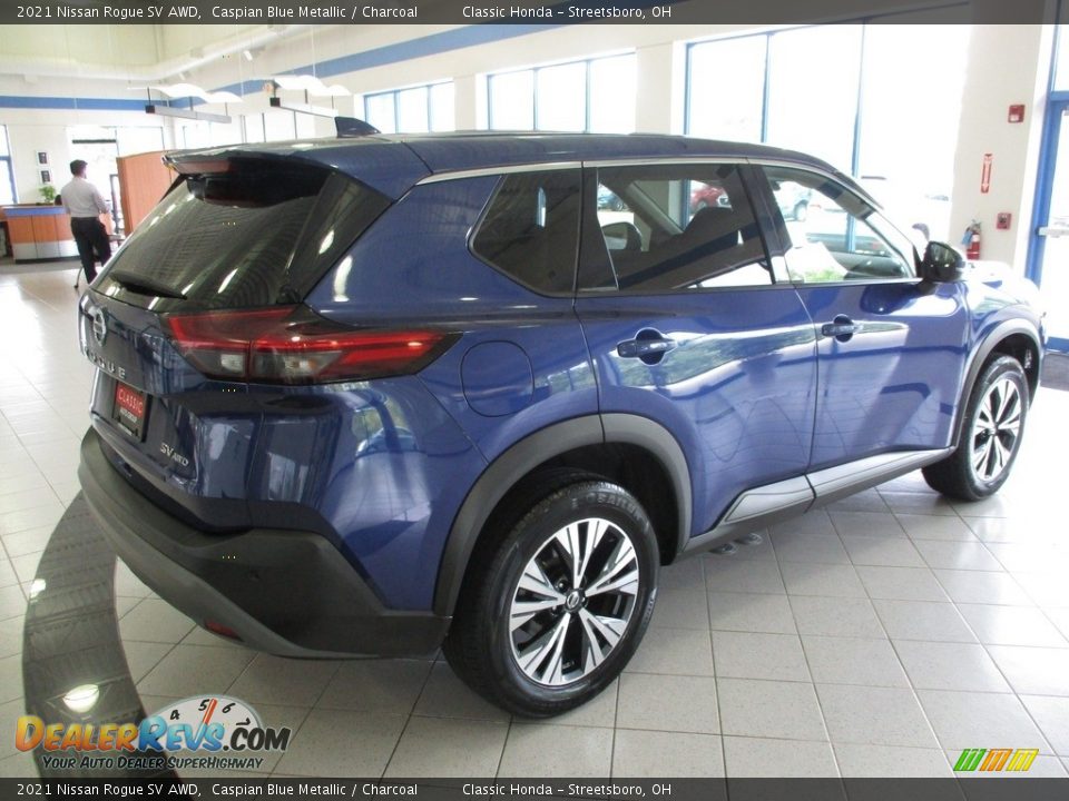 2021 Nissan Rogue SV AWD Caspian Blue Metallic / Charcoal Photo #7