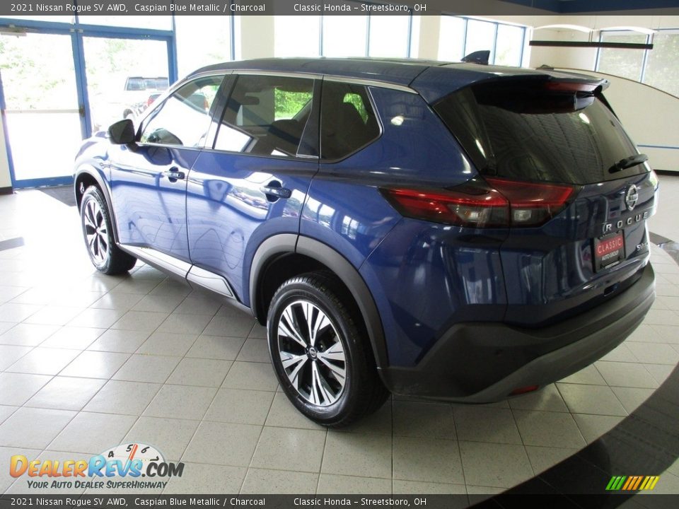 2021 Nissan Rogue SV AWD Caspian Blue Metallic / Charcoal Photo #9
