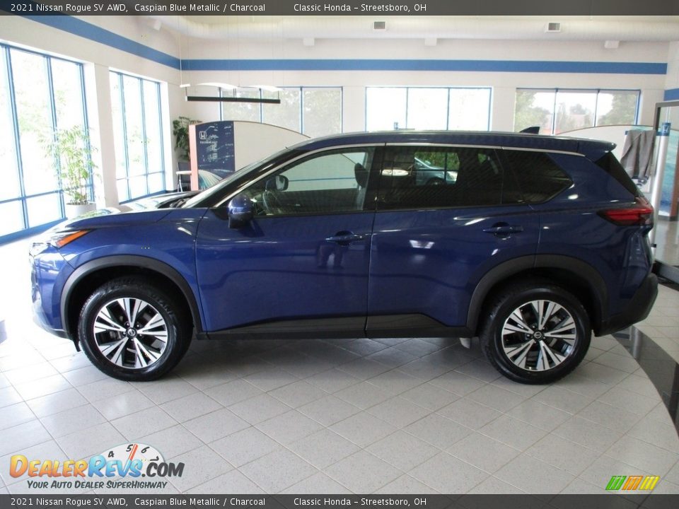 2021 Nissan Rogue SV AWD Caspian Blue Metallic / Charcoal Photo #10