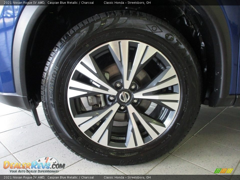 2021 Nissan Rogue SV AWD Caspian Blue Metallic / Charcoal Photo #12