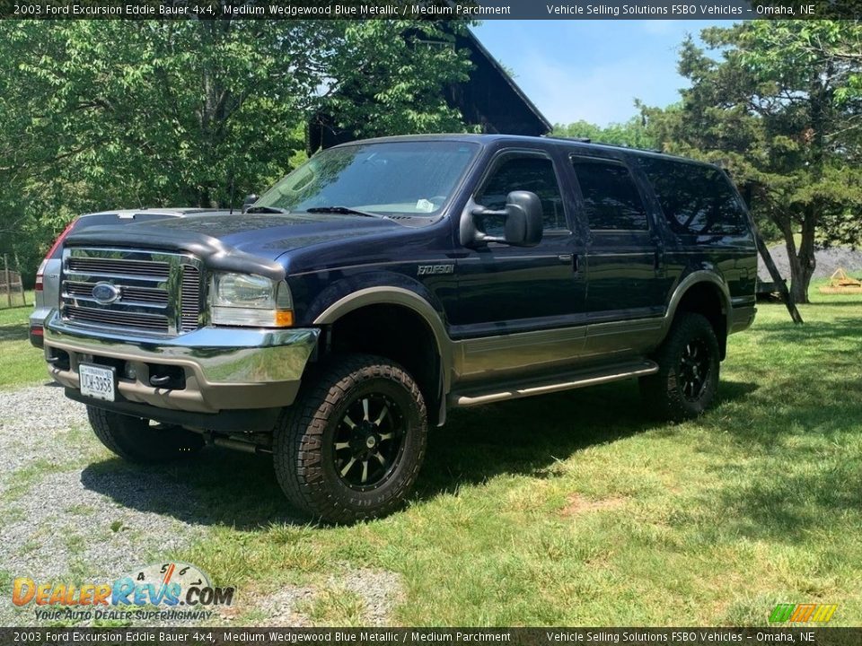 2003 Ford Excursion Eddie Bauer 4x4 Medium Wedgewood Blue Metallic / Medium Parchment Photo #2