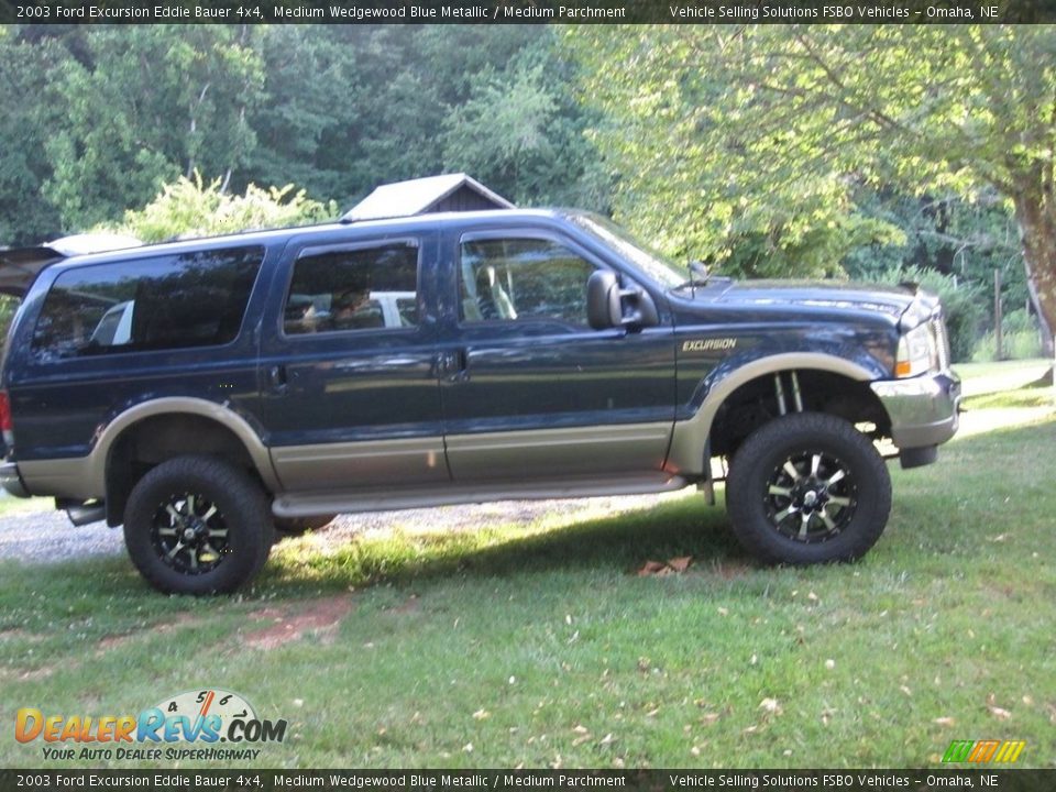 Medium Wedgewood Blue Metallic 2003 Ford Excursion Eddie Bauer 4x4 Photo #3