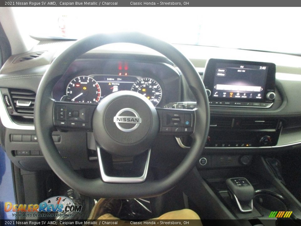 2021 Nissan Rogue SV AWD Caspian Blue Metallic / Charcoal Photo #30