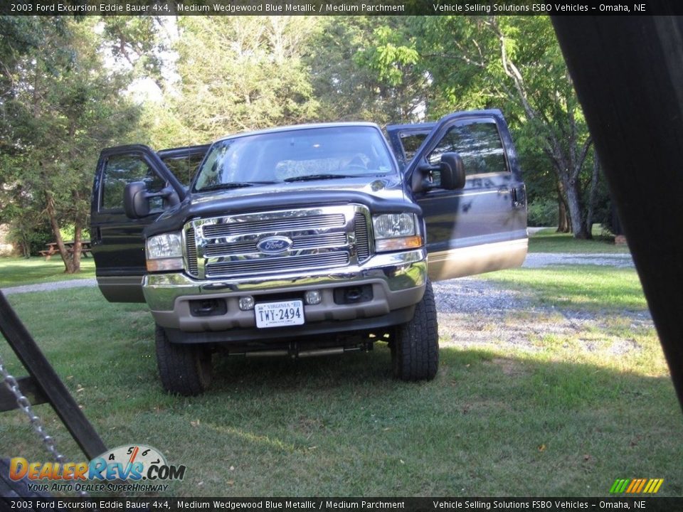 2003 Ford Excursion Eddie Bauer 4x4 Medium Wedgewood Blue Metallic / Medium Parchment Photo #21