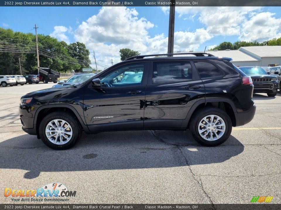 2022 Jeep Cherokee Latitude Lux 4x4 Diamond Black Crystal Pearl / Black Photo #8