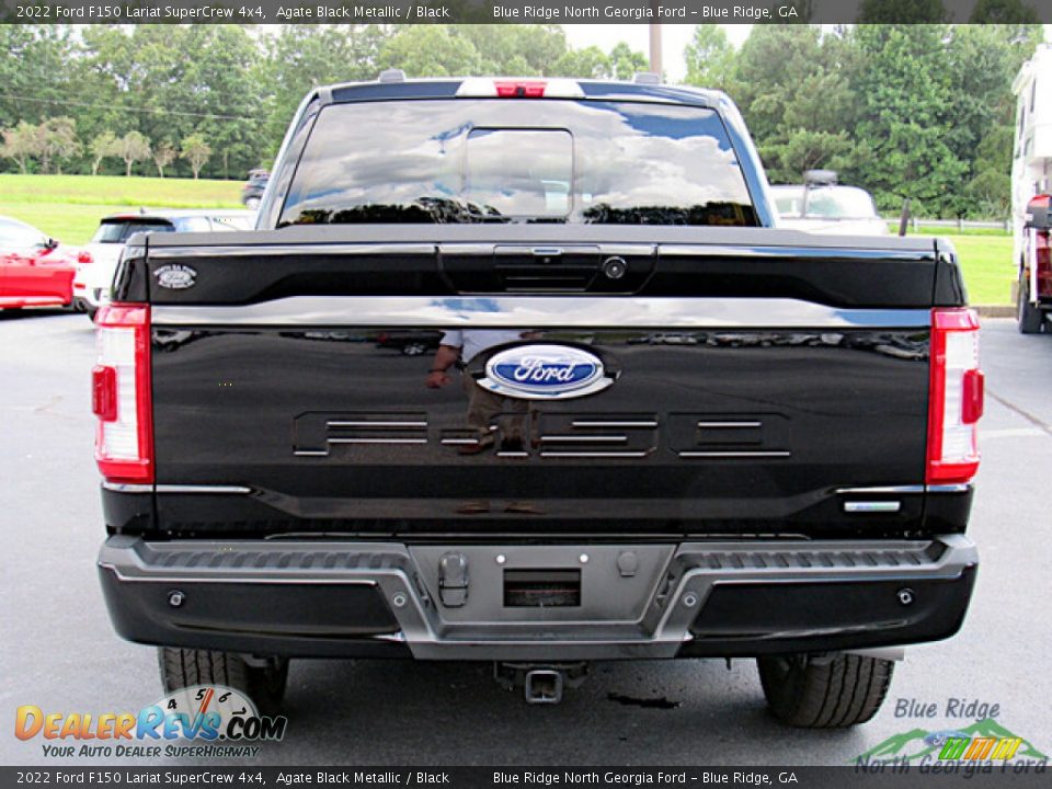 2022 Ford F150 Lariat SuperCrew 4x4 Agate Black Metallic / Black Photo #4