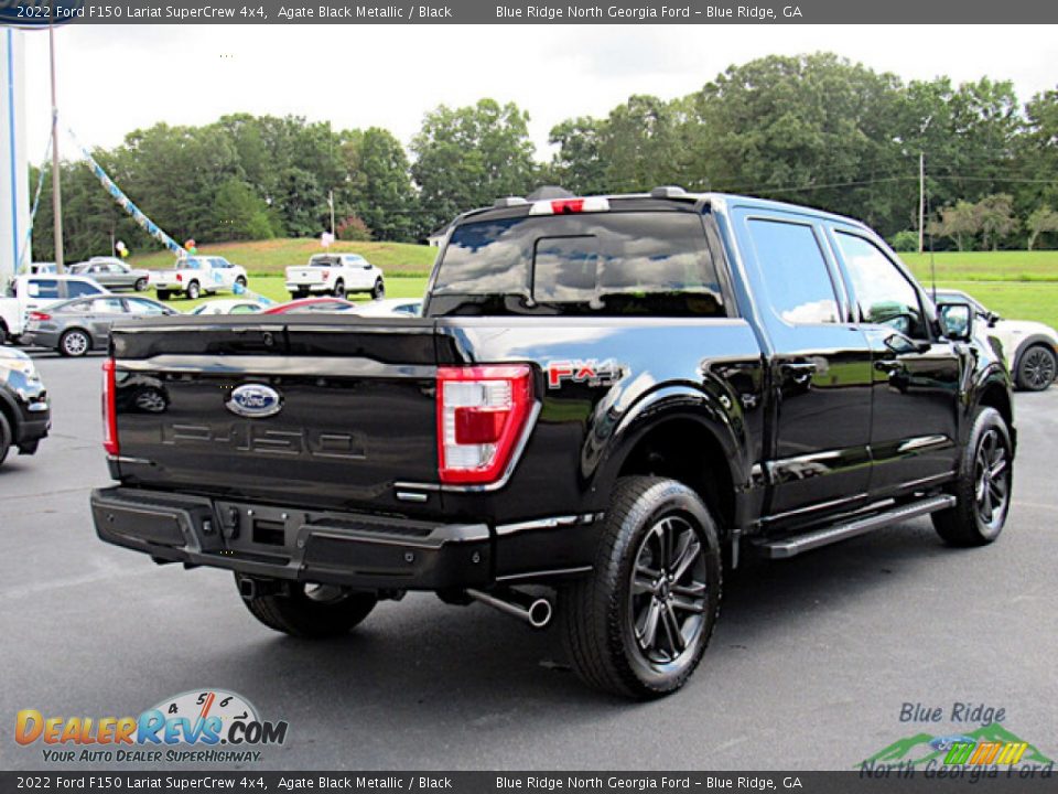 2022 Ford F150 Lariat SuperCrew 4x4 Agate Black Metallic / Black Photo #5